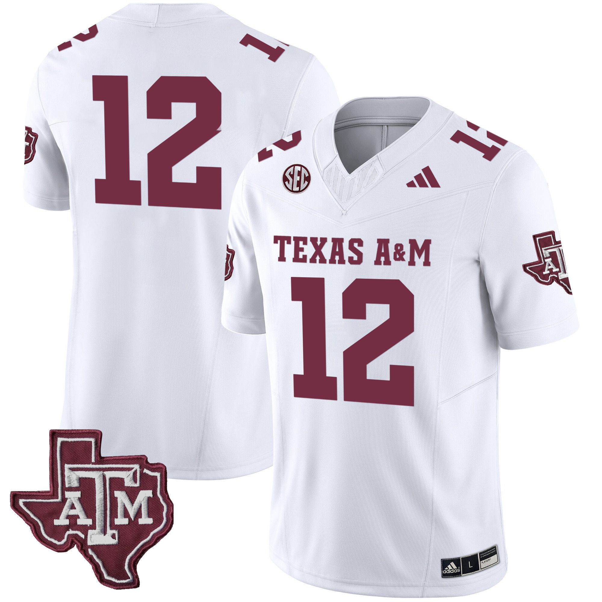 Men Texas A&M Aggies #12 No Name White 2024 Vapor Limited NCAA Jersey->indianapolis colts->NFL Jersey